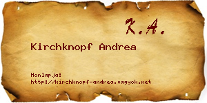 Kirchknopf Andrea névjegykártya