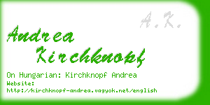 andrea kirchknopf business card